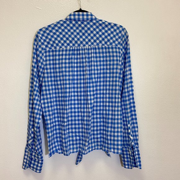 J Crew - Button Up Blouse with Knot Tie - Picture 2 of 3